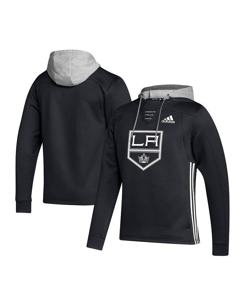 Men's Black Los Angeles Kings Skate Lace Primeblue Team Pullover Hoodie $36.55 Sweatshirt