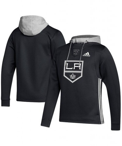 Men's Black Los Angeles Kings Skate Lace Primeblue Team Pullover Hoodie $36.55 Sweatshirt