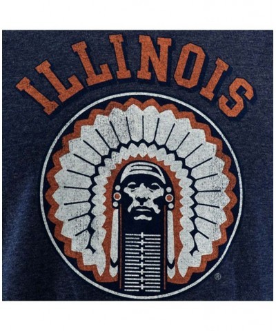 Men's Heather Navy Illinois Fighting Illini Vintage-Inspired Tri-Blend T-shirt $15.12 T-Shirts