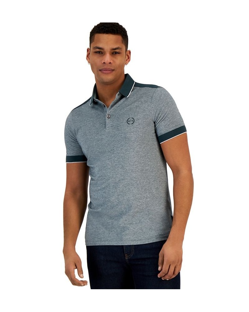 Men's Heathered PiquÉ Cotton Polo Green $33.75 Polo Shirts