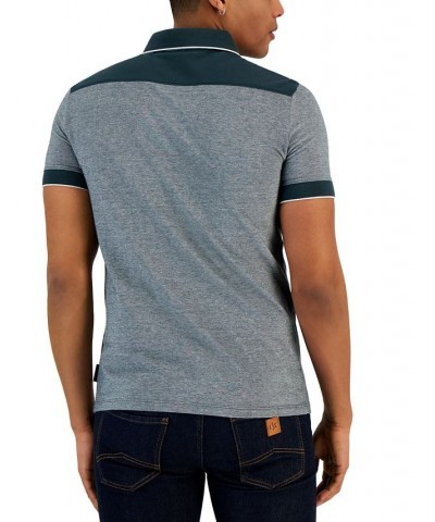 Men's Heathered PiquÉ Cotton Polo Green $33.75 Polo Shirts