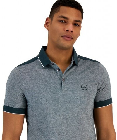 Men's Heathered PiquÉ Cotton Polo Green $33.75 Polo Shirts