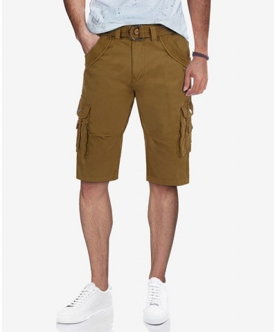 Men's Belted Double Pocket Cargo Shorts PD03 $19.95 Shorts