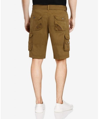 Men's Belted Double Pocket Cargo Shorts PD03 $19.95 Shorts