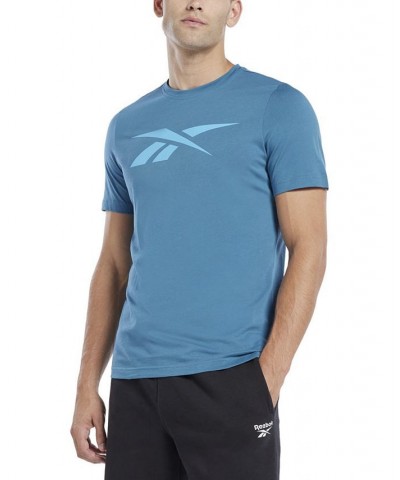 Men's Vector Logo Graphic T-Shirt Blue $16.68 T-Shirts