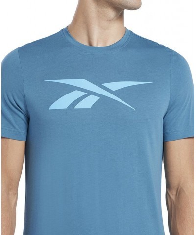 Men's Vector Logo Graphic T-Shirt Blue $16.68 T-Shirts