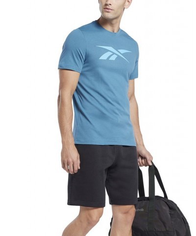 Men's Vector Logo Graphic T-Shirt Blue $16.68 T-Shirts