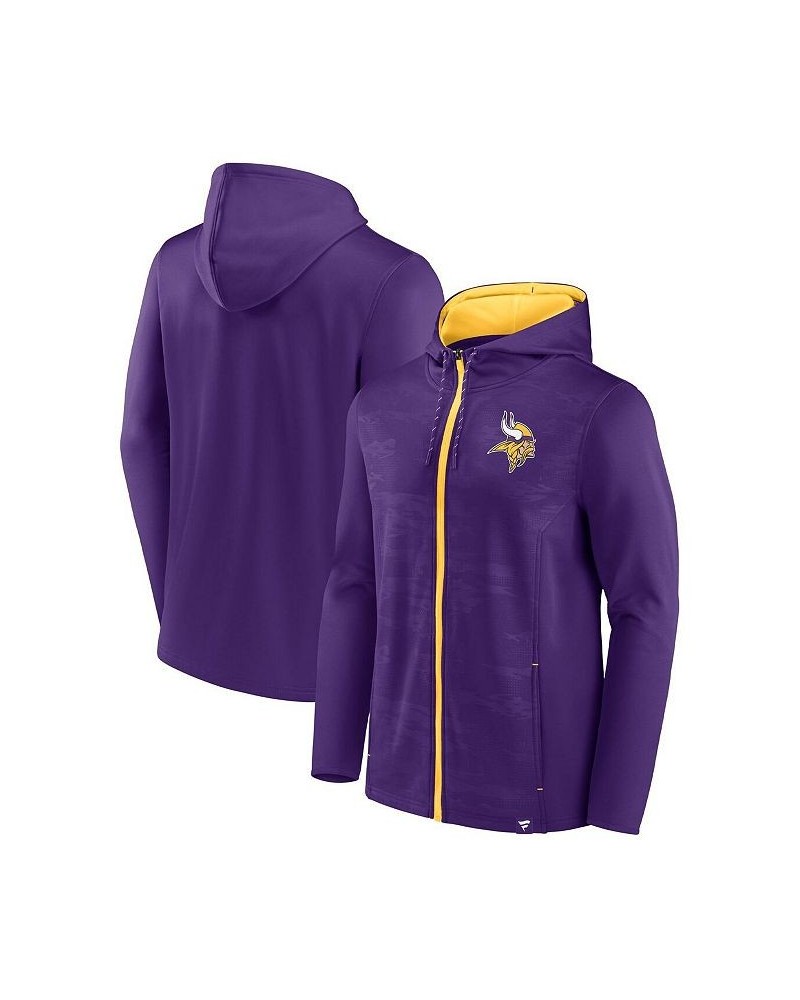 Men's Branded Purple, Gold Minnesota Vikings Ball Carrier Full-Zip Hoodie $43.34 Sweatshirt