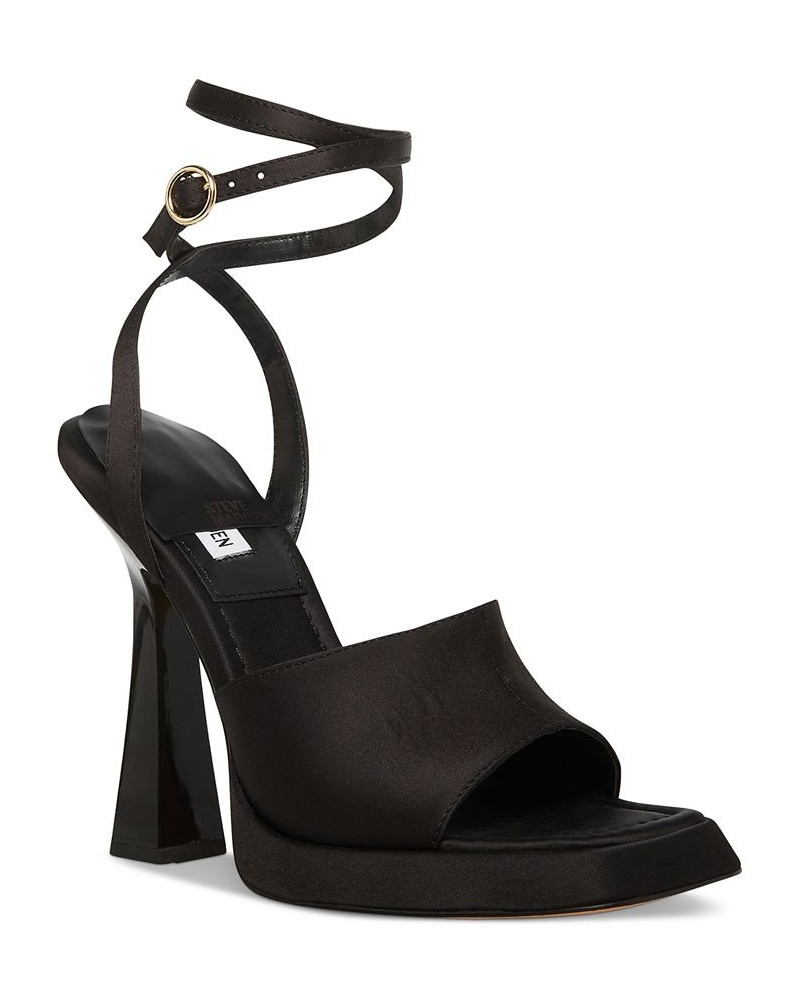 Women's Kendall Two-Piece Platform Dress Sandals Black $32.33 Shoes