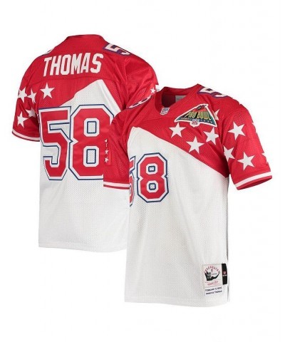 Men's Derrick Thomas White, Red AFC 1995 Pro Bowl Authentic Jersey $102.30 Jersey