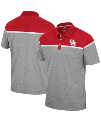 Men's Heather Gray Houston Cougars Chamberlain Polo Shirt $28.49 Polo Shirts