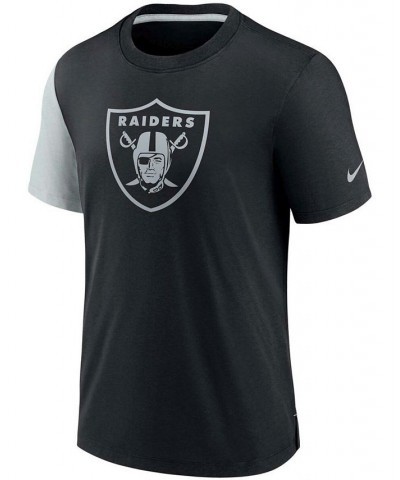 Men's Black and Silver Las Vegas Raiders Pop Performance T-shirt $22.79 T-Shirts