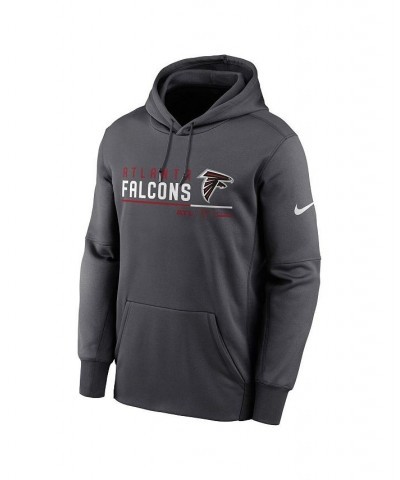 Men's Anthracite Atlanta Falcons Prime Logo Name Split Pullover Hoodie $38.70 Sweatshirt