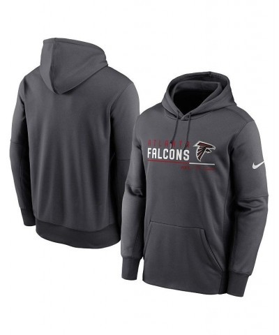 Men's Anthracite Atlanta Falcons Prime Logo Name Split Pullover Hoodie $38.70 Sweatshirt