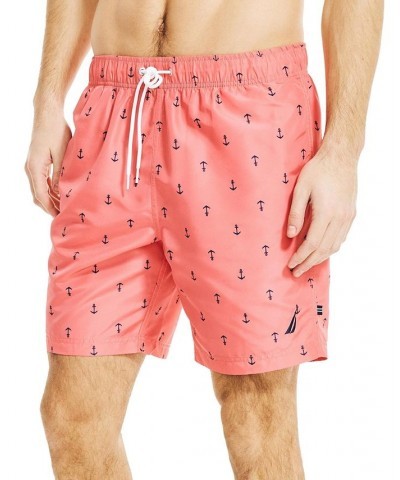 Men's Quick-Dry Anchor-Print 8" Swim Trunks PD07 $20.44 Swimsuits