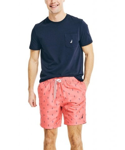 Men's Quick-Dry Anchor-Print 8" Swim Trunks PD07 $20.44 Swimsuits