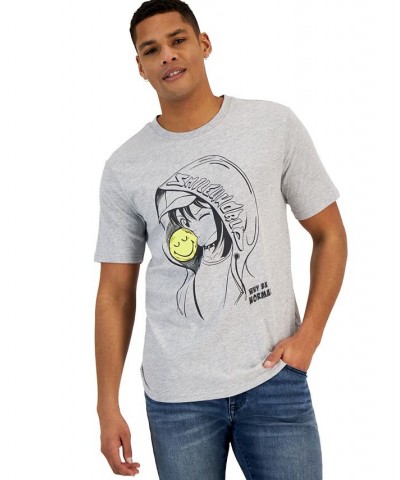 Men's Anime Graphic T-Shirt Gray $10.40 T-Shirts