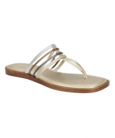 Women's Tuscany Antea Square Toe Sandals Metallic Multi $40.50 Shoes