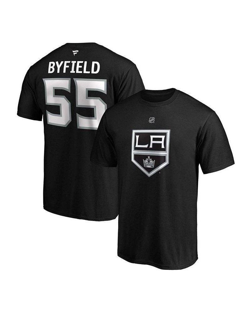 Men's Quinton Byfield Black Los Angeles Kings Authentic Stack Name and Number T-shirt $15.64 T-Shirts