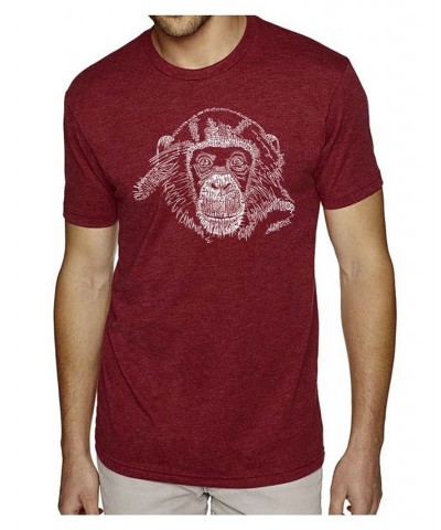 Men's Premium Word Art T-shirt - Chimpanzee Red $22.50 T-Shirts