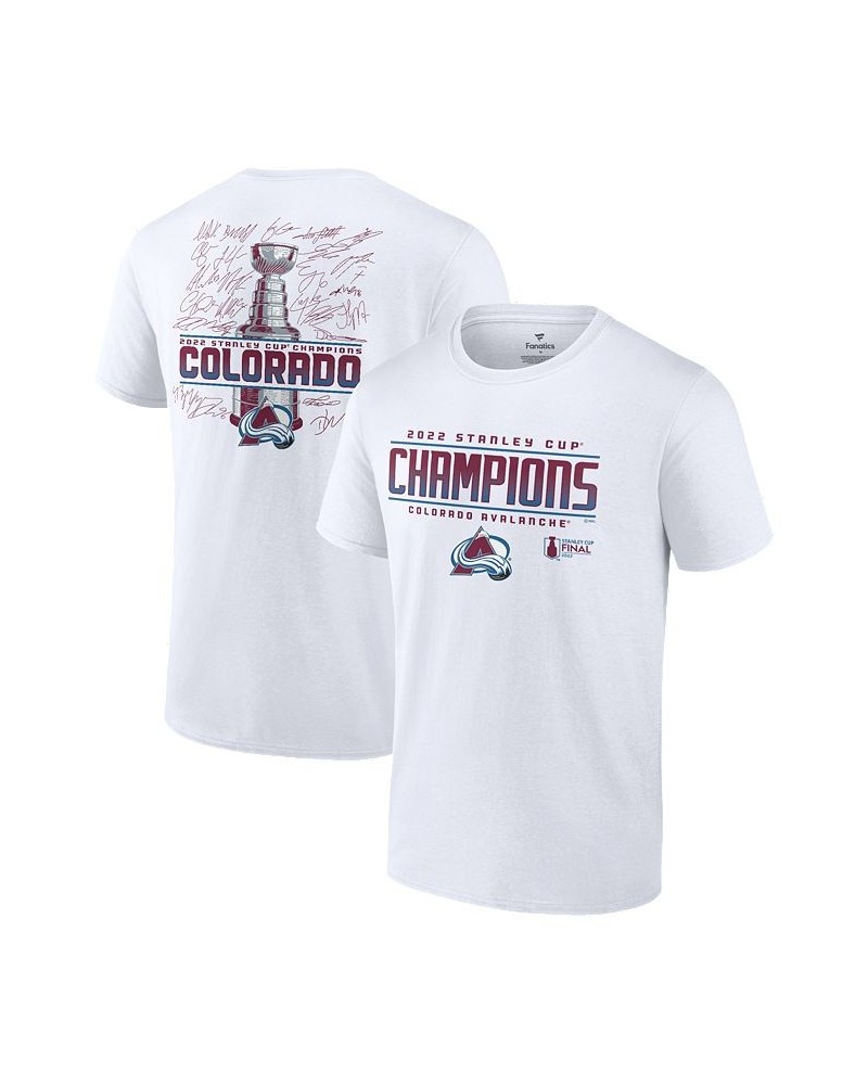 Branded Men's White Colorado Avalanche 2022 Stanley Cup Champions Signature Roster T-Shirt $18.48 T-Shirts