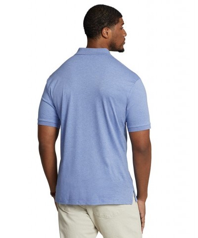 Men's Big & Tall Soft Cotton Polo Shirt Blue $42.00 Shirts