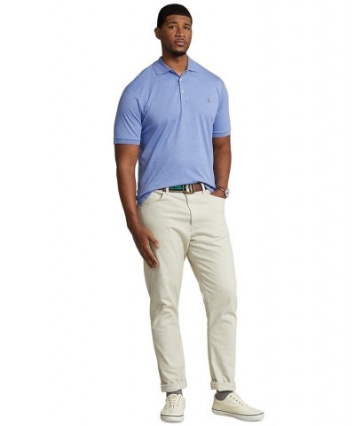 Men's Big & Tall Soft Cotton Polo Shirt Blue $42.00 Shirts