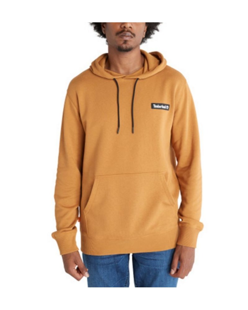 Men's Woven Badge Hoodie Brown $32.20 Sweatshirt