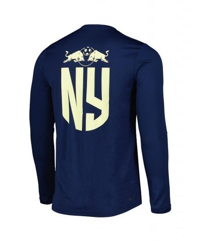 Men's Navy New York Red Bulls Jersey Hook AEROREADY Long Sleeve T-shirt $24.75 T-Shirts