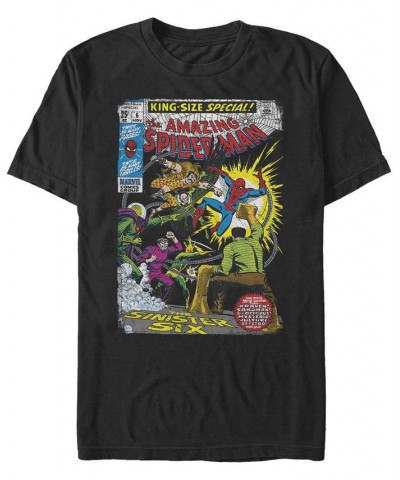 Men's Sinister 6 Comic Short Sleeve Crew T-shirt Black $19.94 T-Shirts