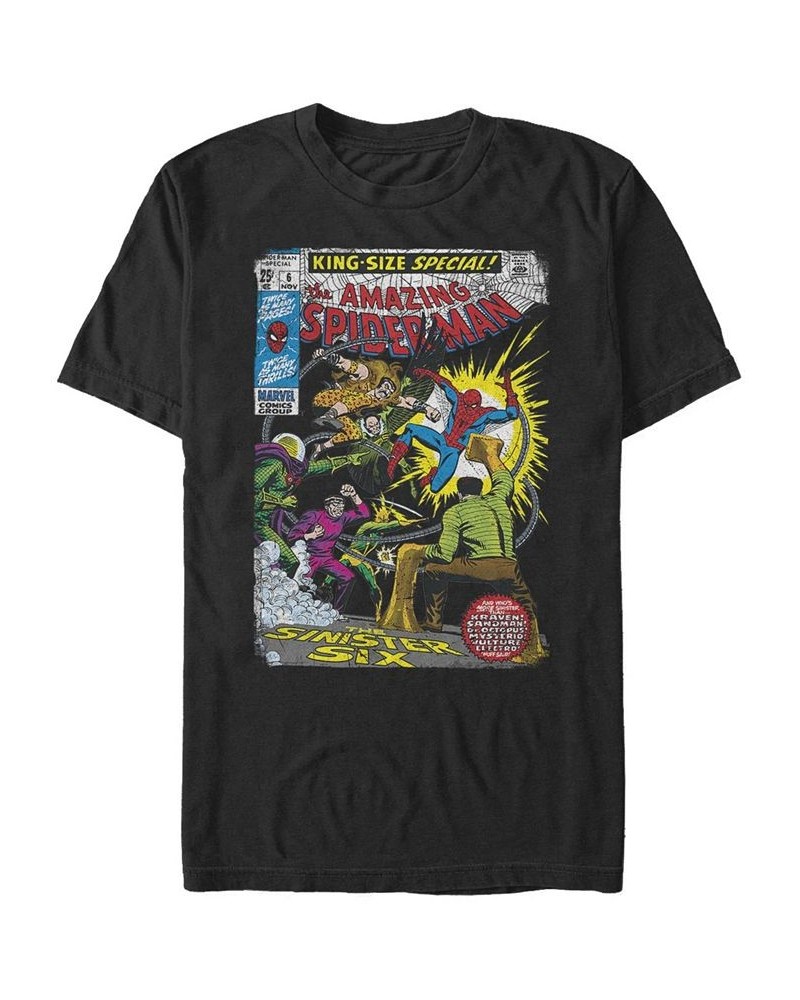 Men's Sinister 6 Comic Short Sleeve Crew T-shirt Black $19.94 T-Shirts