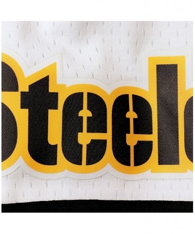 Men's White, Black Pittsburgh Steelers Mesh Shorts $50.00 Shorts