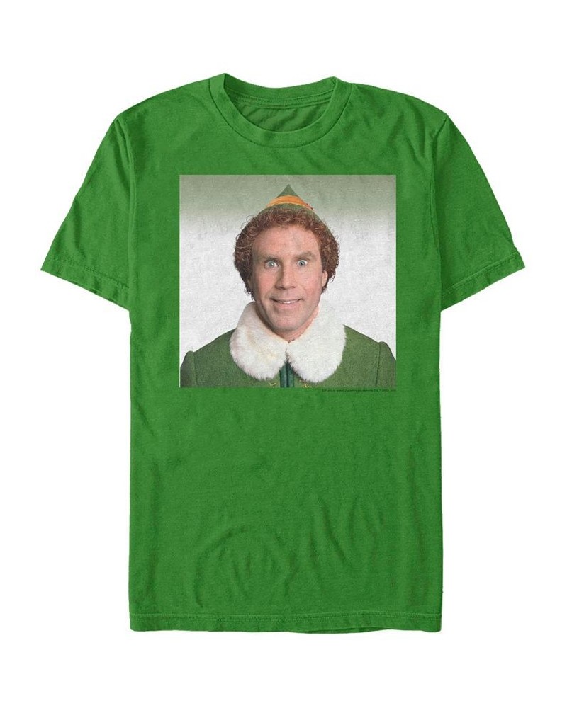 Men's Elf Buddy Photograph Short Sleeve T-shirt Green $14.35 T-Shirts