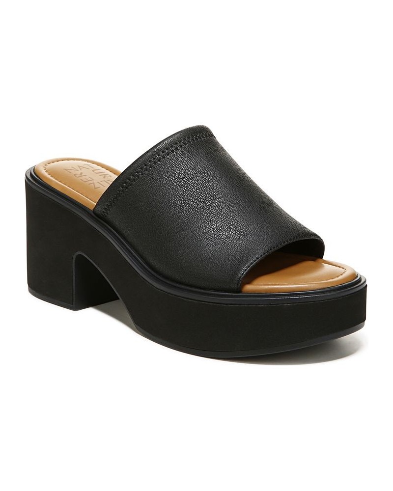 Cassie Platform Slides Black $44.55 Shoes