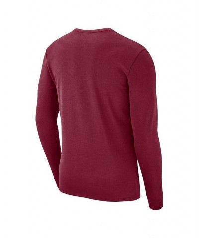 Men's Crimson Alabama Crimson Tide Repeat Logo 2-Hit Long Sleeve T-shirt $26.99 T-Shirts