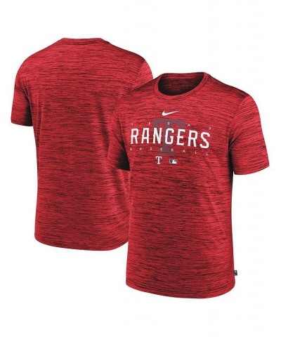 Men's Red Texas Rangers Authentic Collection Velocity Performance Practice T-shirt $23.00 T-Shirts