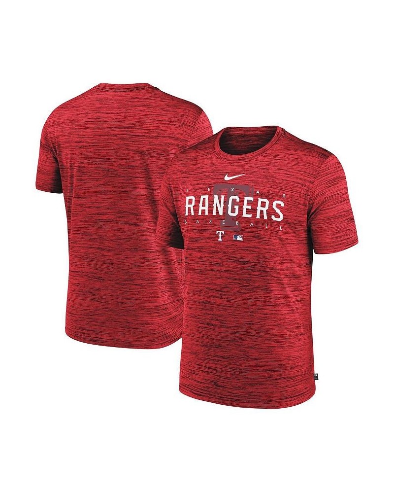 Men's Red Texas Rangers Authentic Collection Velocity Performance Practice T-shirt $23.00 T-Shirts