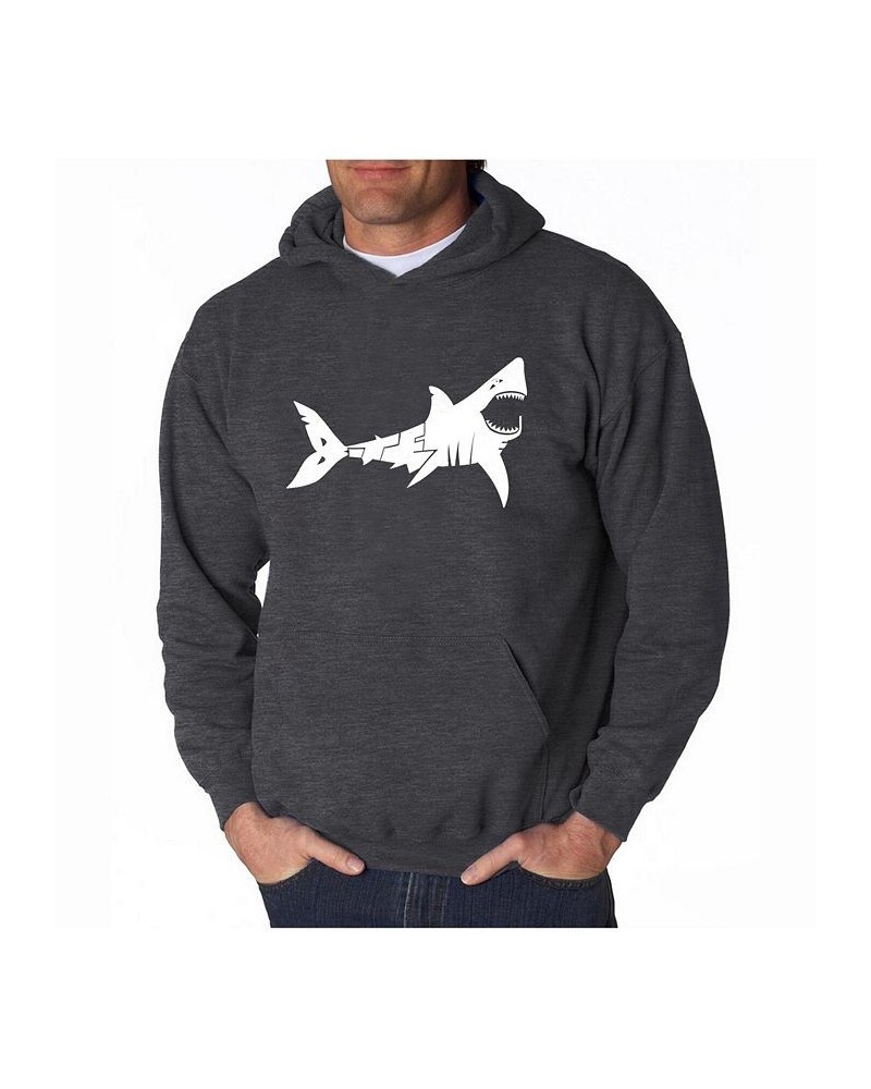 Men's Word Art Hooded Sweatshirt - Bite Me Gray $34.19 Sweatshirt