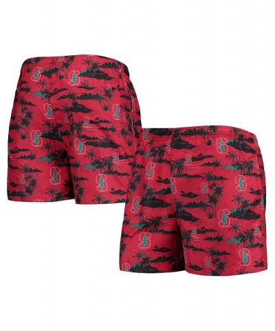 Men's Cardinal Stanford Cardinal Island Palm Swim Trunks $23.50 Swimsuits