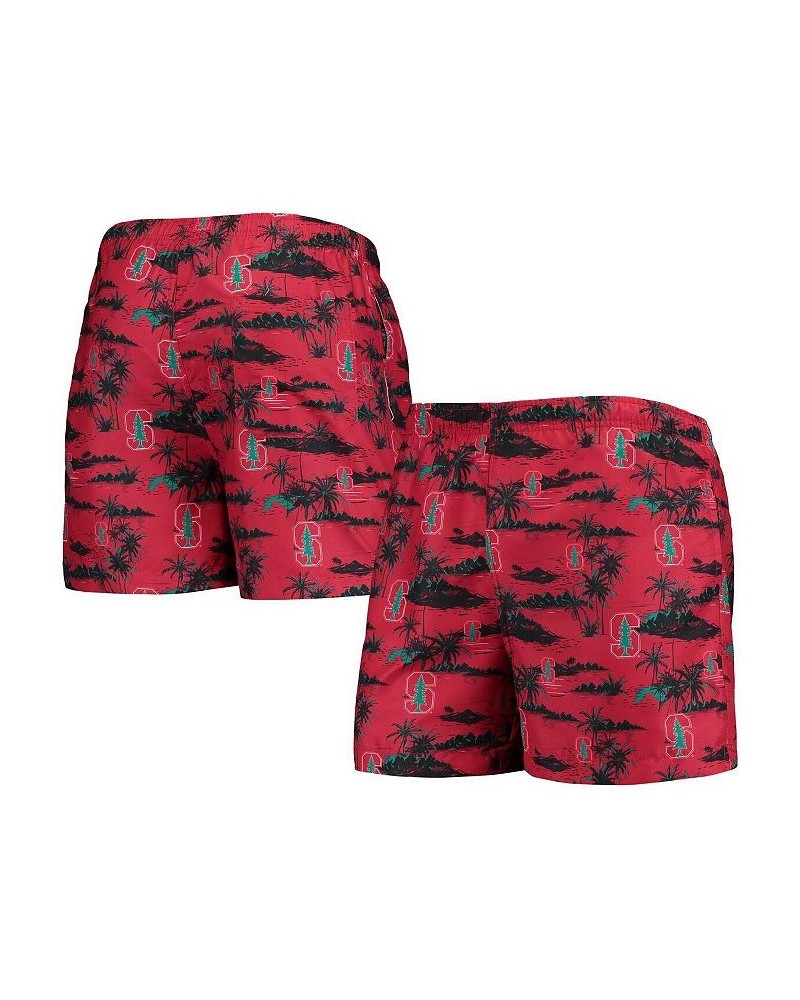 Men's Cardinal Stanford Cardinal Island Palm Swim Trunks $23.50 Swimsuits