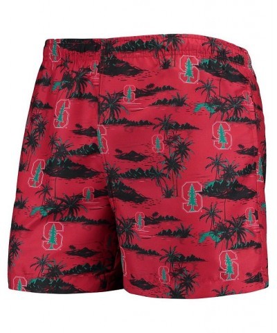 Men's Cardinal Stanford Cardinal Island Palm Swim Trunks $23.50 Swimsuits