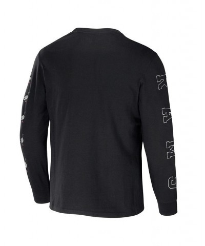 Men's NFL X Staple Black Los Angeles Rams World Renowned Long Sleeve T-shirt $22.35 T-Shirts