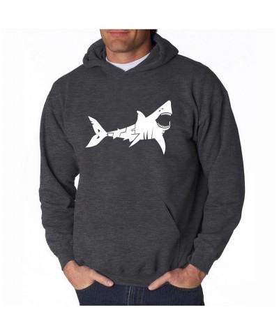 Men's Word Art Hooded Sweatshirt - Bite Me Gray $34.19 Sweatshirt