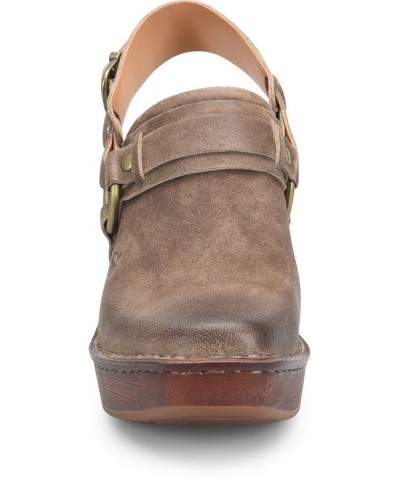 Women's Hudson Comfort Clogs Taupe Suede $37.40 Shoes