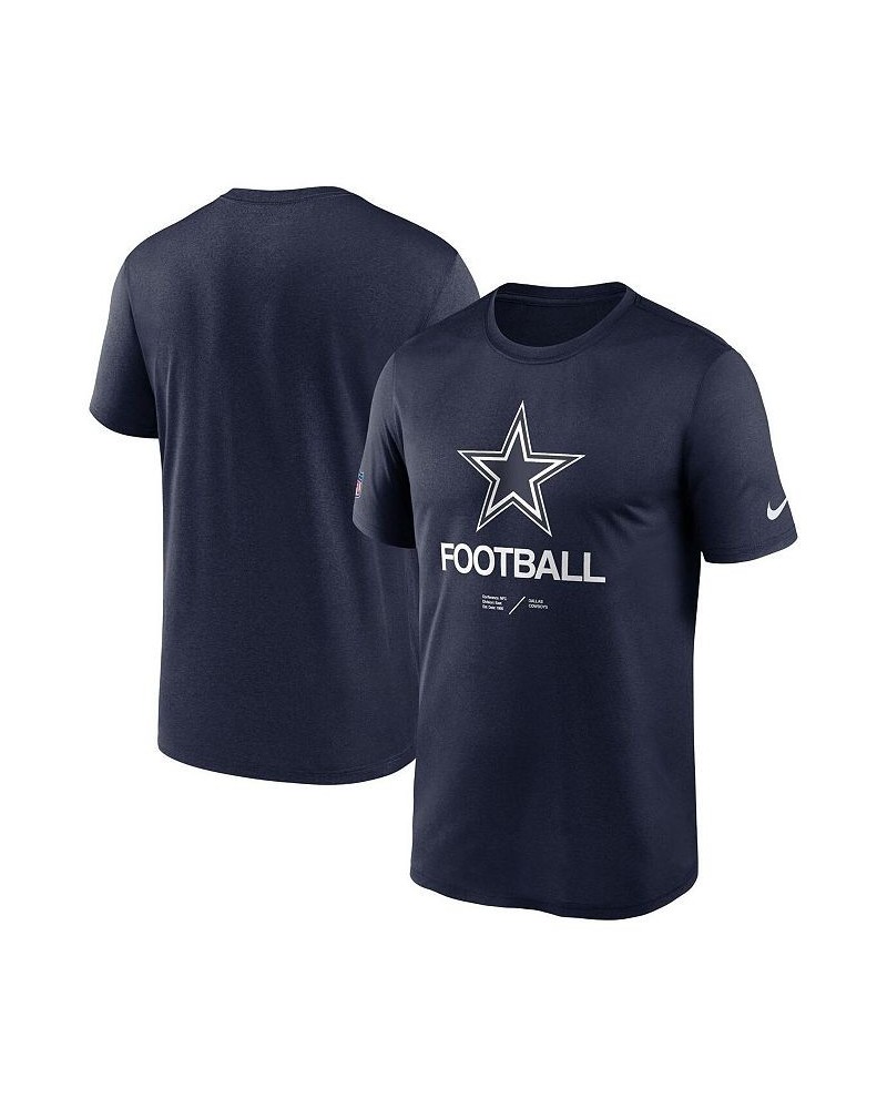 Men's Navy Dallas Cowboys Infographic Performance T-shirt $24.50 T-Shirts