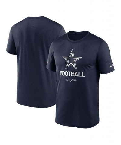 Men's Navy Dallas Cowboys Infographic Performance T-shirt $24.50 T-Shirts