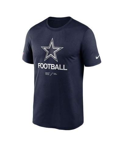 Men's Navy Dallas Cowboys Infographic Performance T-shirt $24.50 T-Shirts