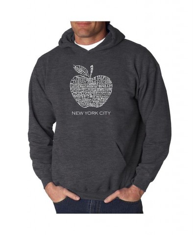 Men's Word Art Hooded Sweatshirt - Neighborhoods in NYC Gray $34.19 Sweatshirt