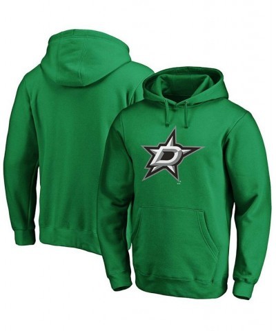 Men's Kelly Green Dallas Stars Primary Team Logo Fleece Pullover Hoodie $27.26 Sweatshirt