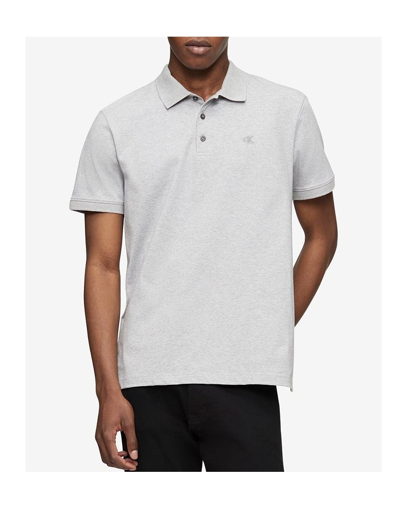 Men's Regular-Fit Smooth Cotton Monogram Logo Polo Shirt PD02 $27.49 Polo Shirts